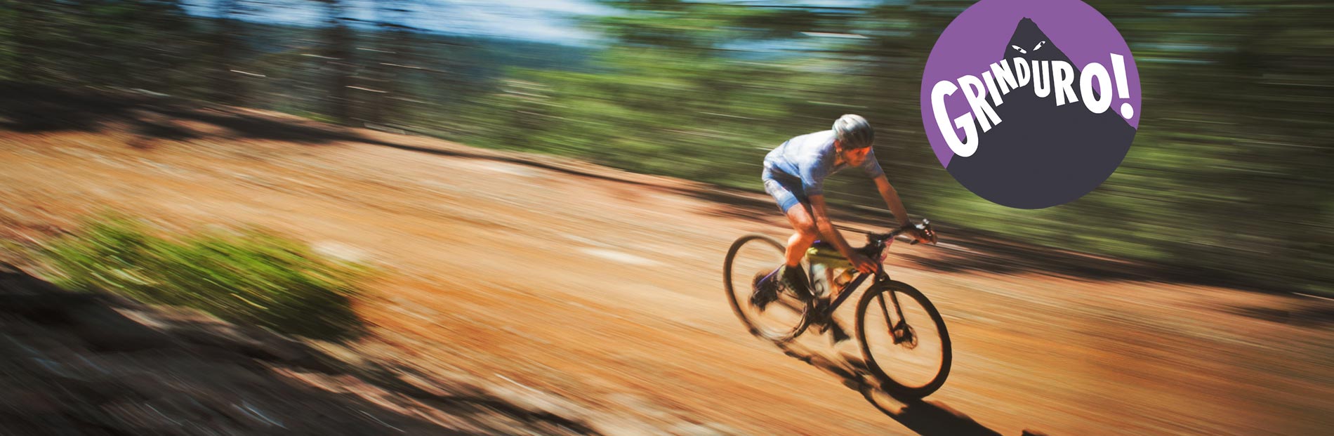 Happy gravel racers in the forest