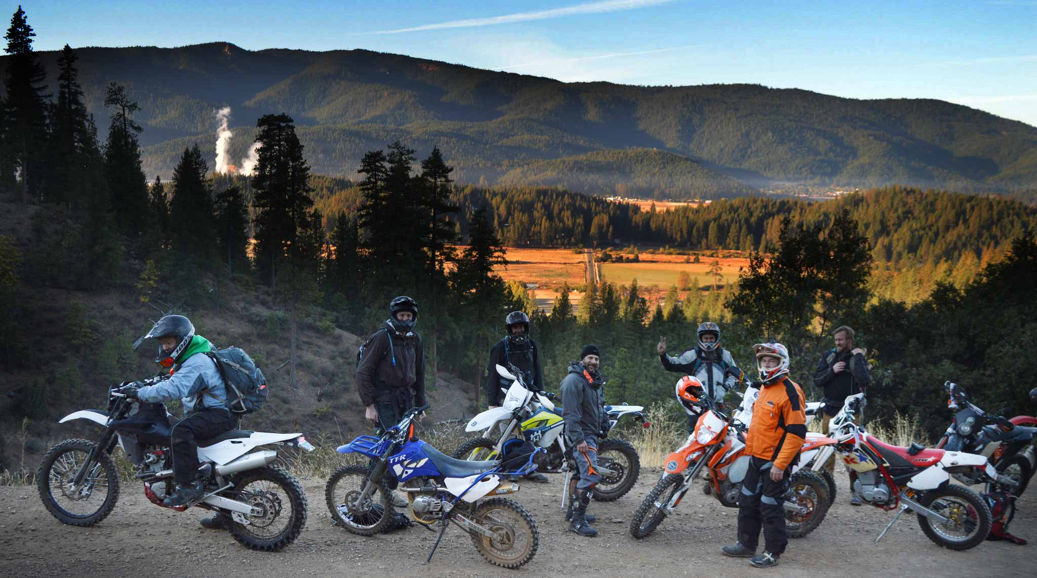 Volunteers on motorcycles